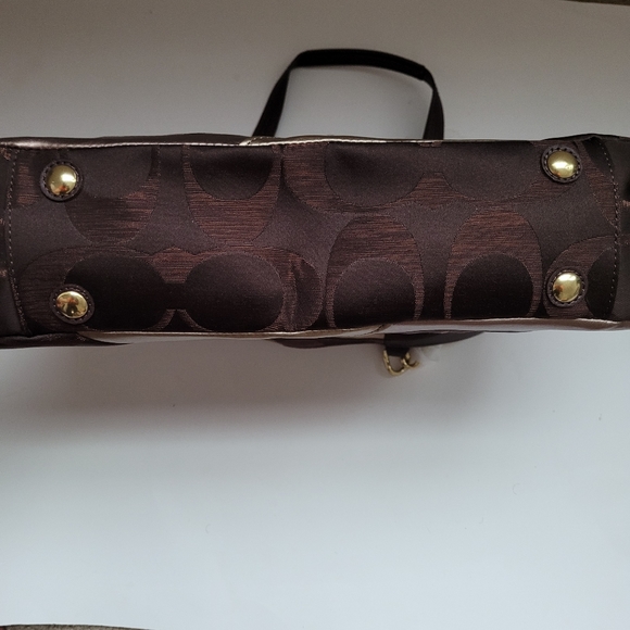 Vintage Coach chocolate patchwork tote - Picture 8 of 8